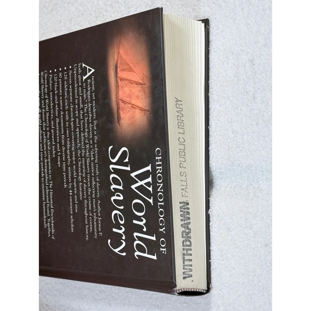 Chronology of World Slavery Junius P. Rodriguez Hardcover Ex-Library 1999